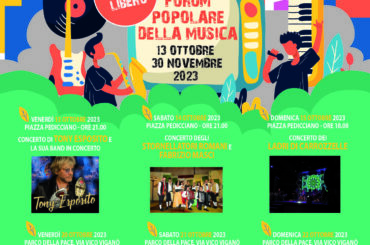 Forum popolare della musica, dal 4 ottobre al 29 novembre al VI Municipio