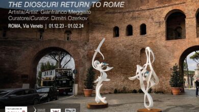 I Dioscuri tornano a Roma: in via Veneto e Porta Pinciana undici sculture dell’artista Meggiato ripropongono il Mito di Castore e Polluce