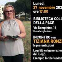 Incontro sulla legalità e la cultura nelle periferie di Roma – Biblioteca Collina della Pace