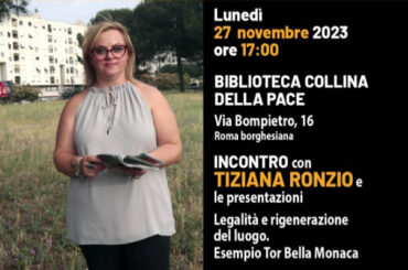 Incontro sulla legalità e la cultura nelle periferie di Roma – Biblioteca Collina della Pace